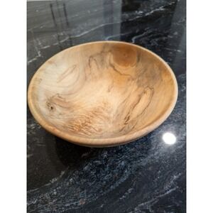 Beautiful Soft Hand Turned Silver Maple Bowl 6 3/4"W X 2 1/8"H